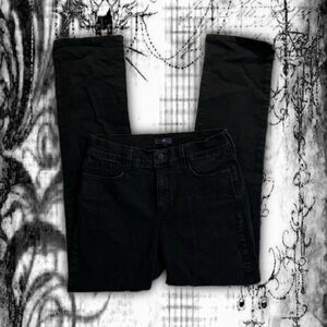 NYDJ Women's Rhinestone Black Straight Leg Jeans